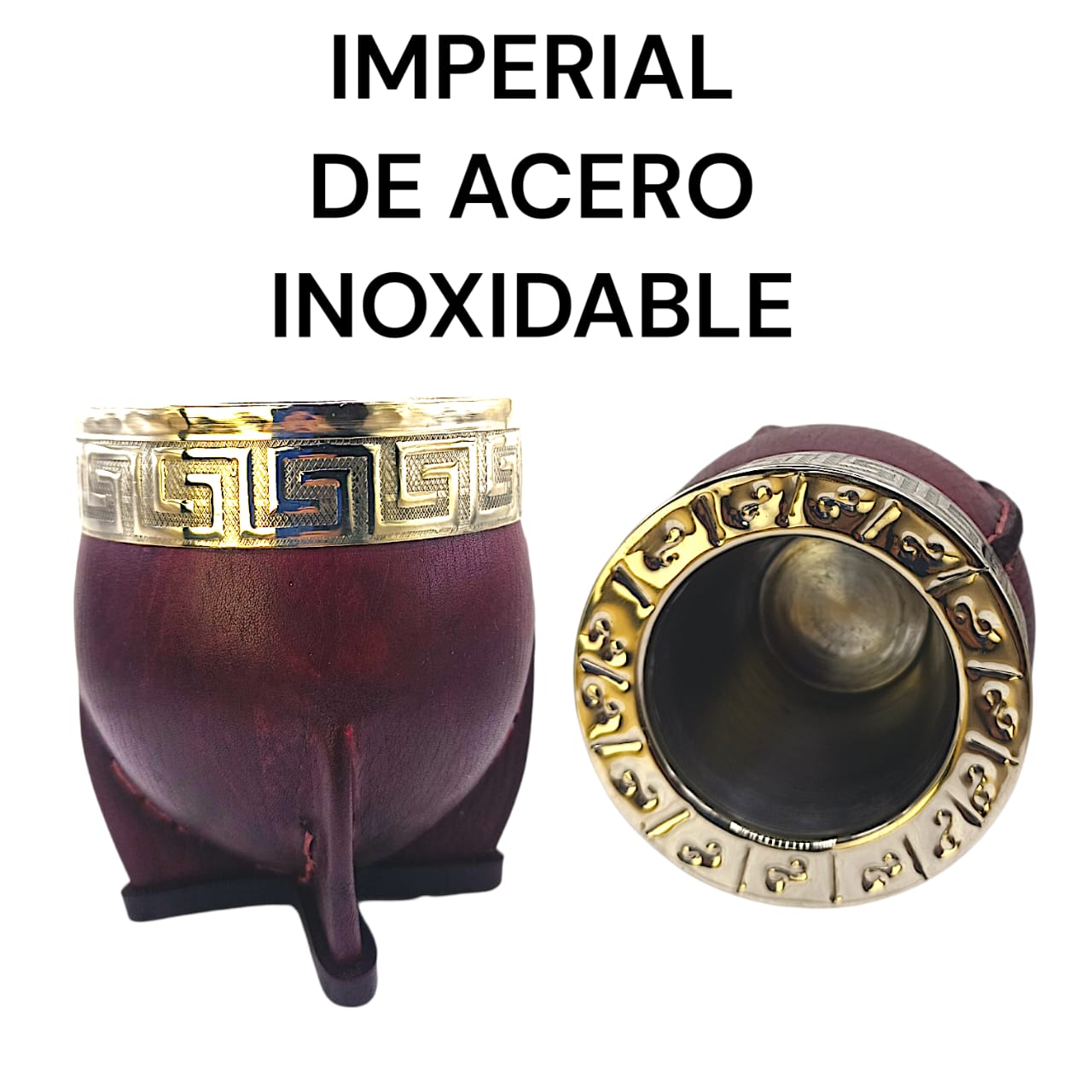 IMPERIAL FORRADO EN CUERO ACERO INOXIDABLE CON VIROLA DE ALPACA