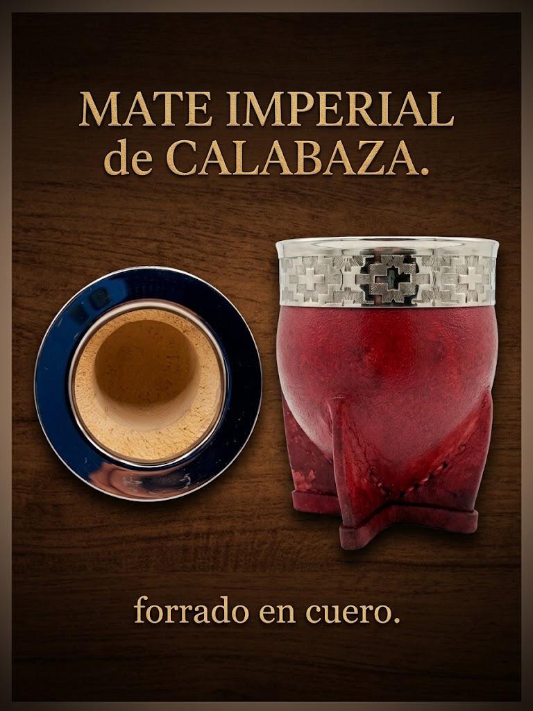 Mate Imperial forrado en cuero de calabaza original